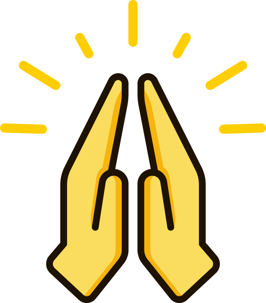 preghiera namaste icona emoji etichetta png