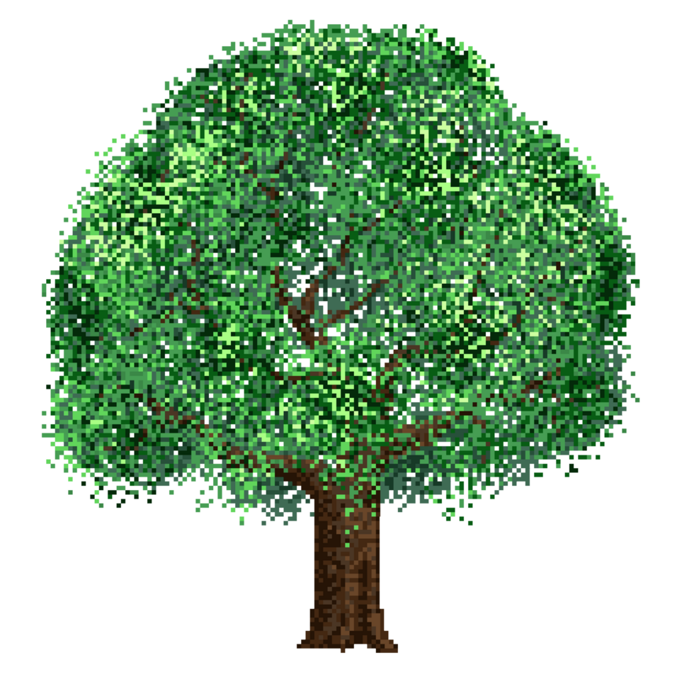 Pixel Maple tree png