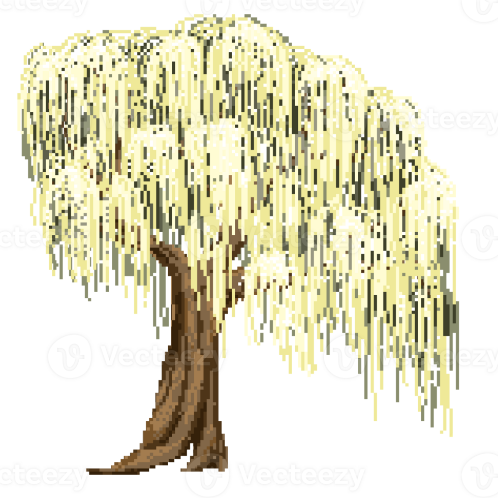 Pixel willow tree png