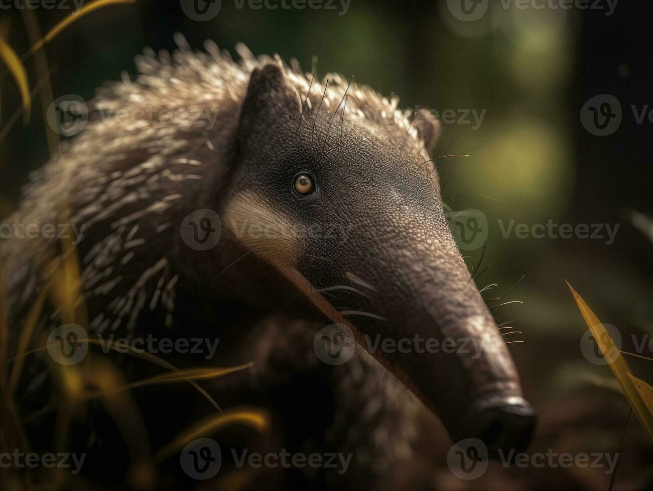 Anteater portrait created with Generative AI technology photo