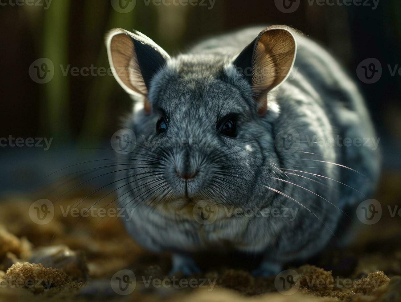 chinchilla retrato creado con generativo ai tecnología foto