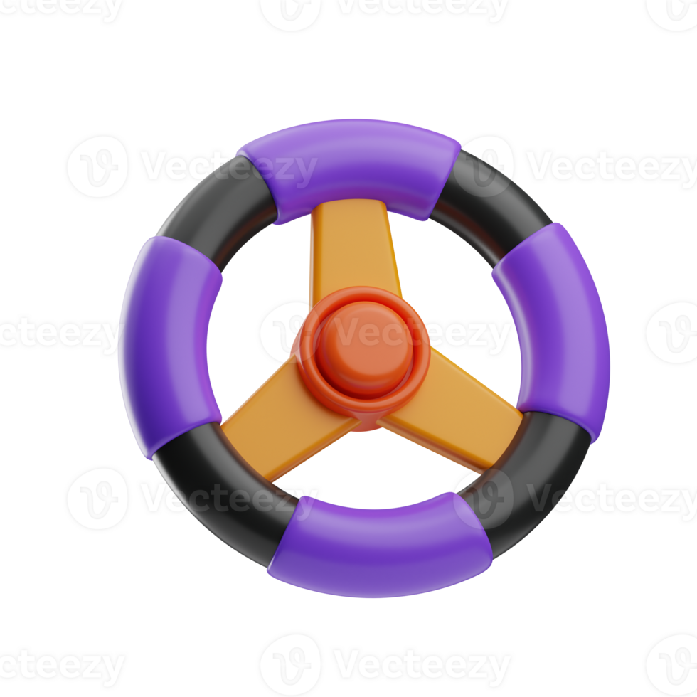 transport och tecken objekt styrning hjul väl 3d illustration png