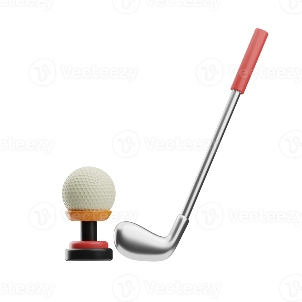 sport activity object Golf 3d illustration png