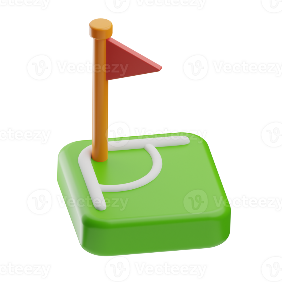 sport activity object Corner 3d illustration png