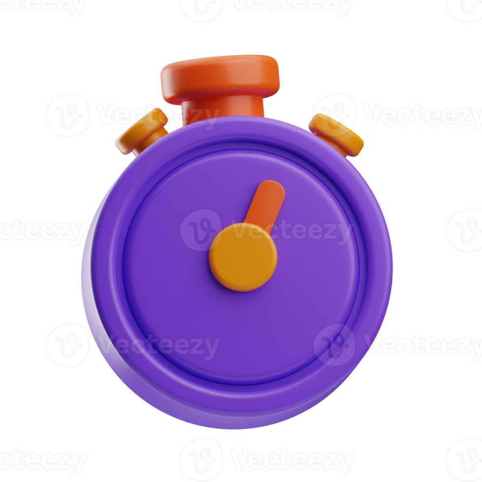 transport and sign object stop watch 3d illustration png