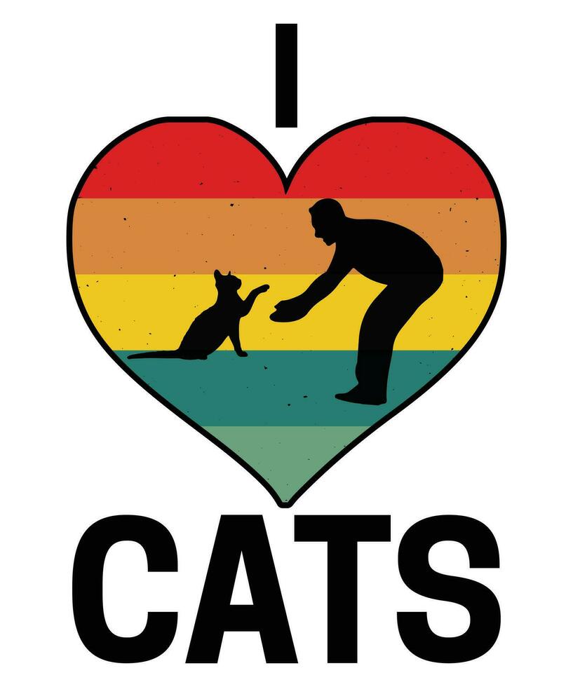 Cat Tshirt design vector. Use for T-Shirt, mugs, stickers, Cards, etc. vector