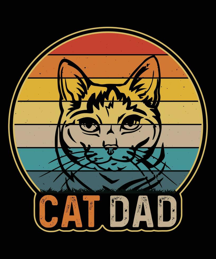 Cat Tshirt design vector. Use for T-Shirt, mugs, stickers, Cards, etc. vector
