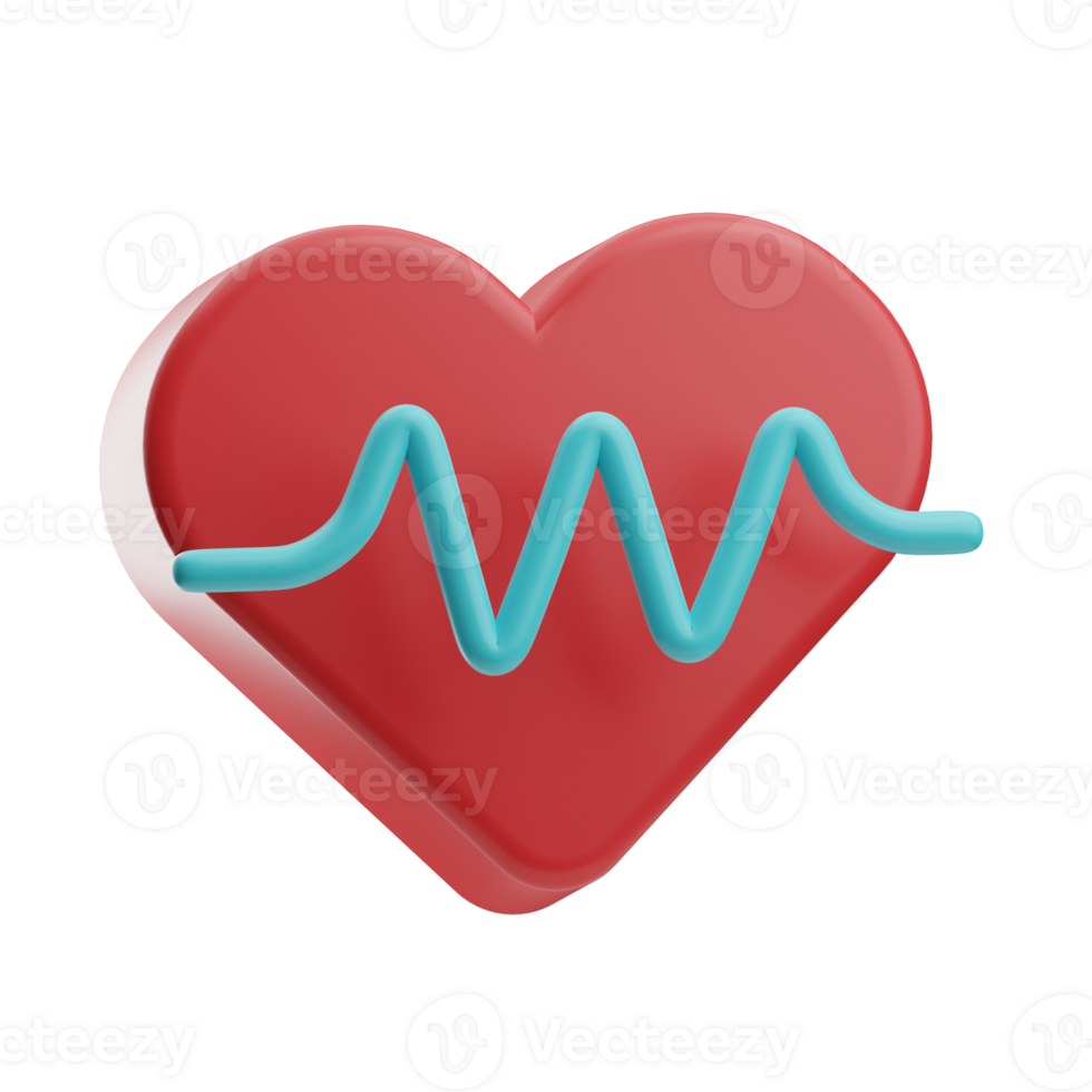 Fitness And Diet Heart hate 3d illustration png