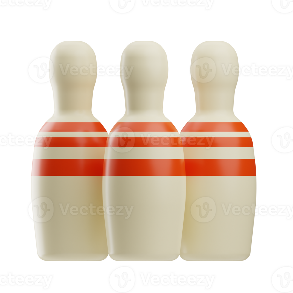 sport activity object Bowling 3d illustration png