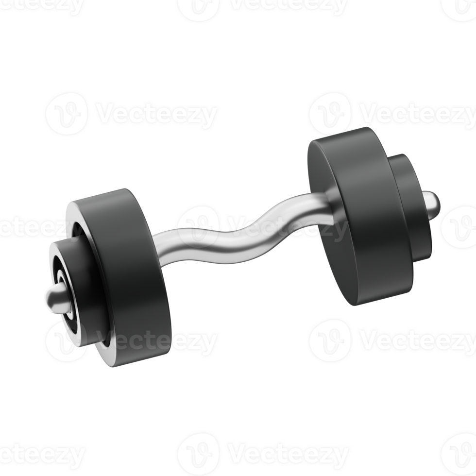 Fitness And Diet weight bar 3d illustration png