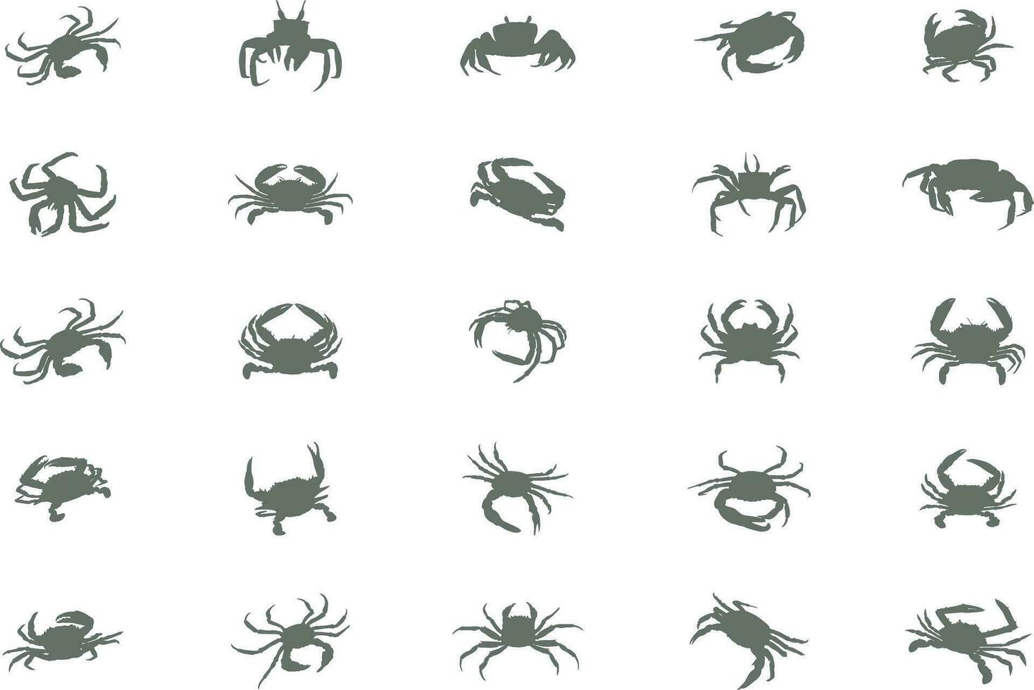 cangrejo silueta, cangrejo icono, cangrejo vector, cangrejo siluetas vector