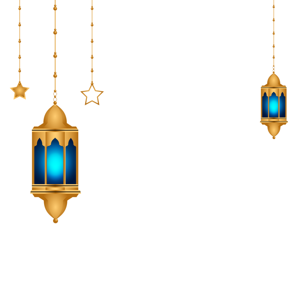 Lampe Et Bougies Décoration Ramadan Kareem Illustration