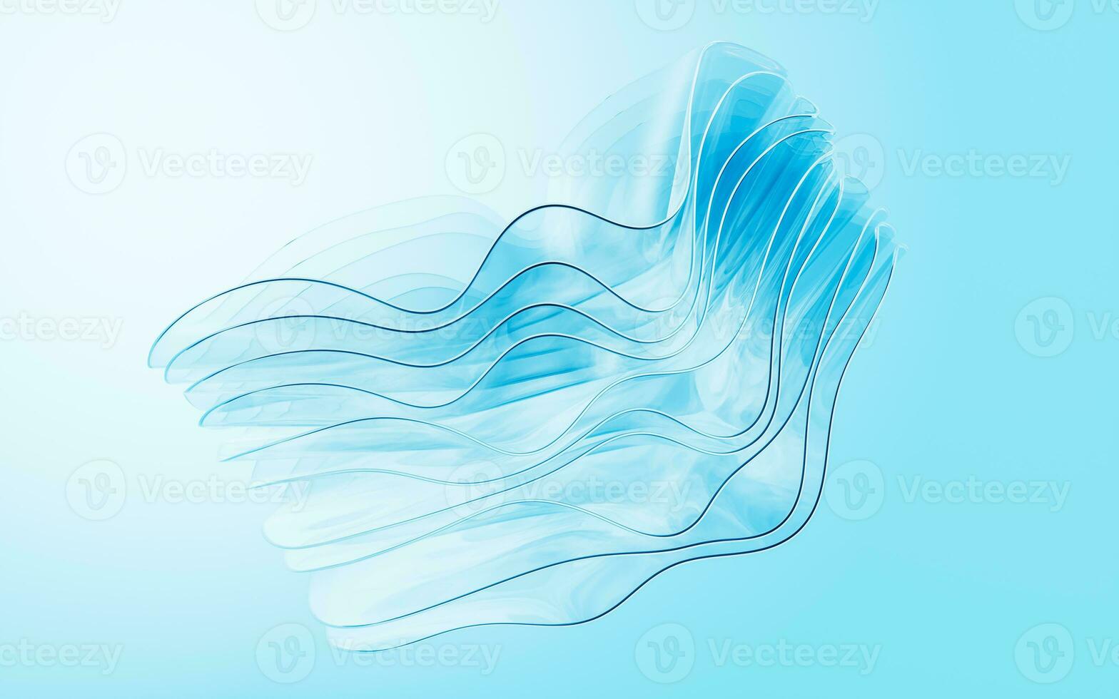 Gradient multilayer glass background, 3d rendering. photo