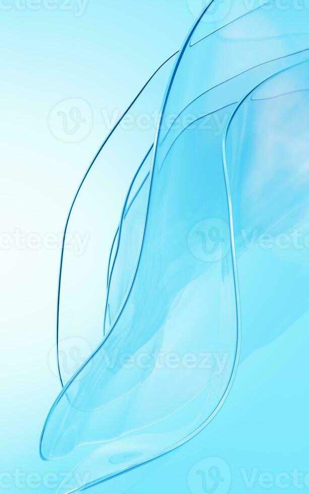 Gradient multilayer glass background, 3d rendering. photo