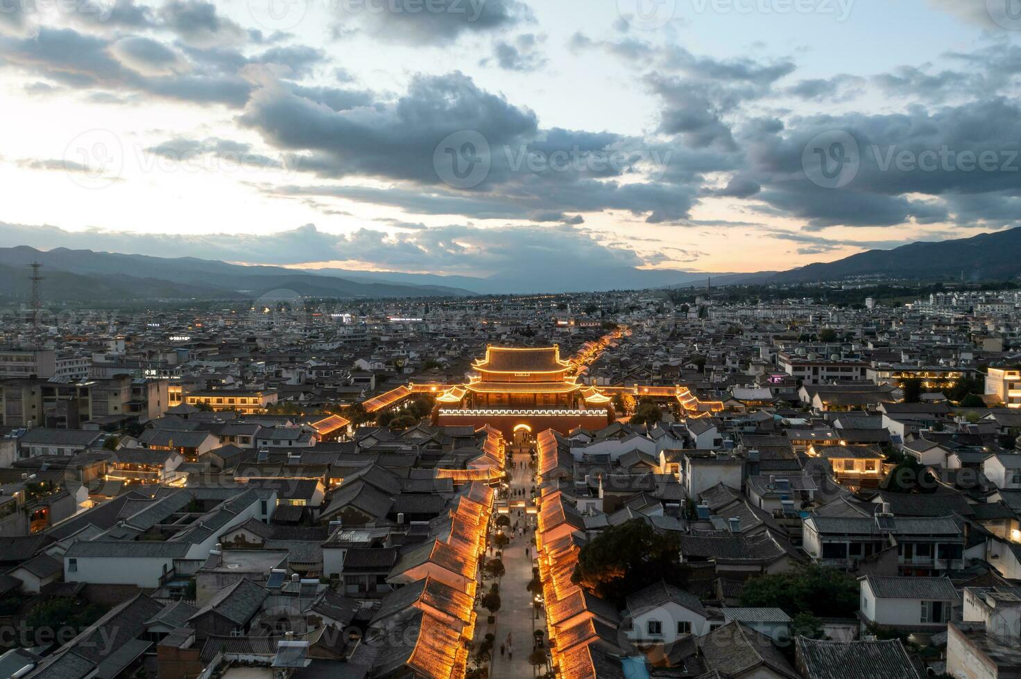 Buildings and landscapes in Weishan, Yunnan, China. photo