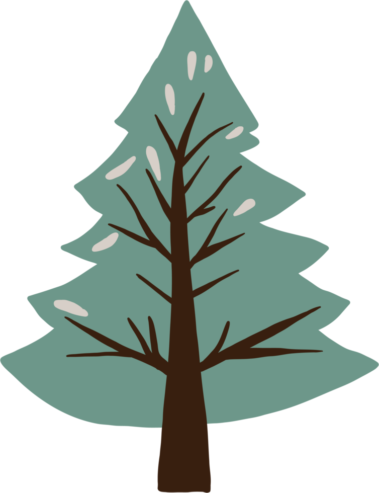 simplicity pine tree freehand drawing png