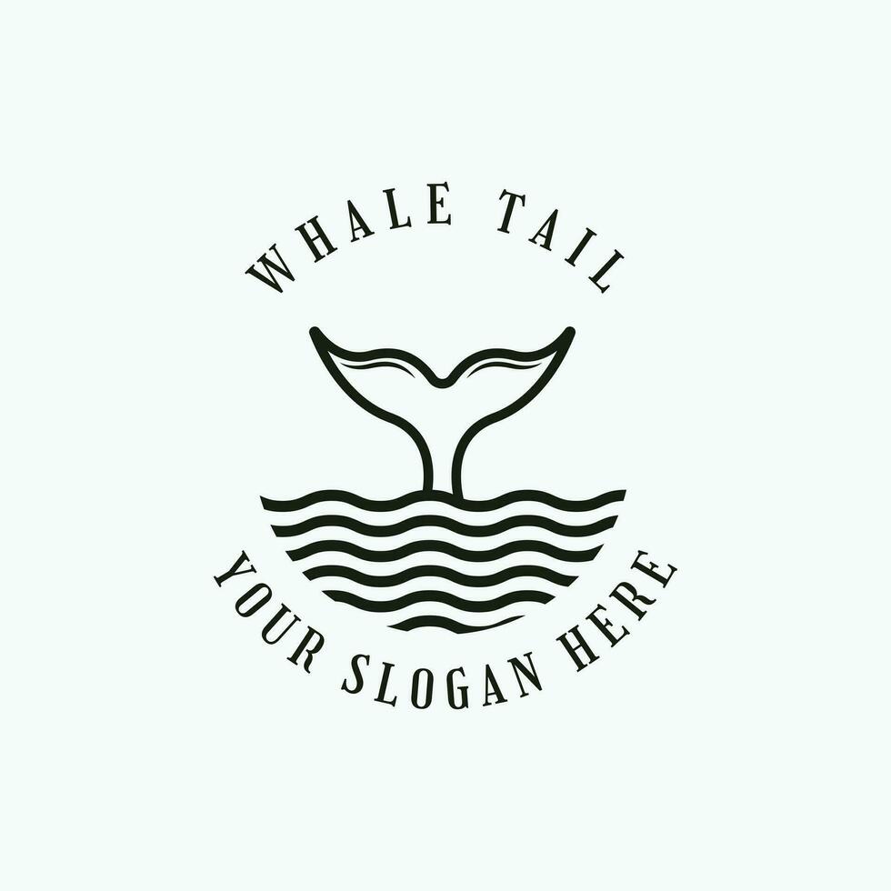 Whale tail logo design ideas vector