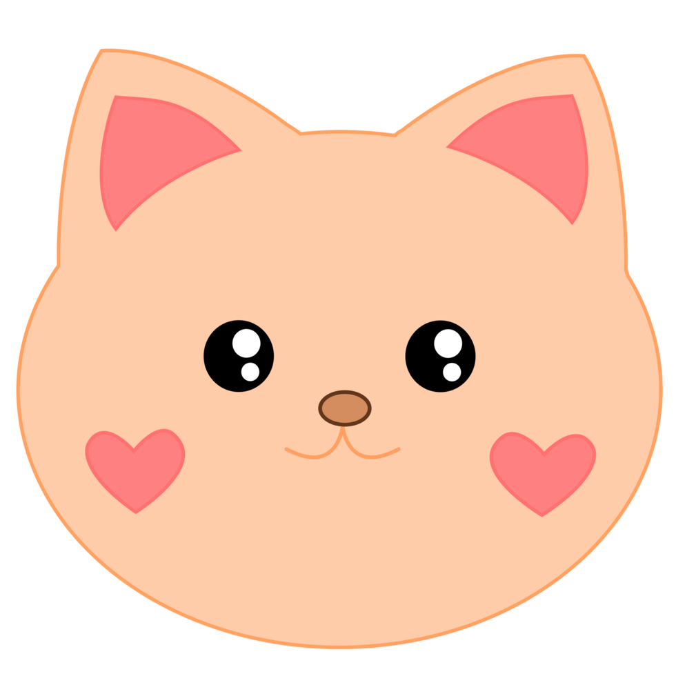 cute cat face png