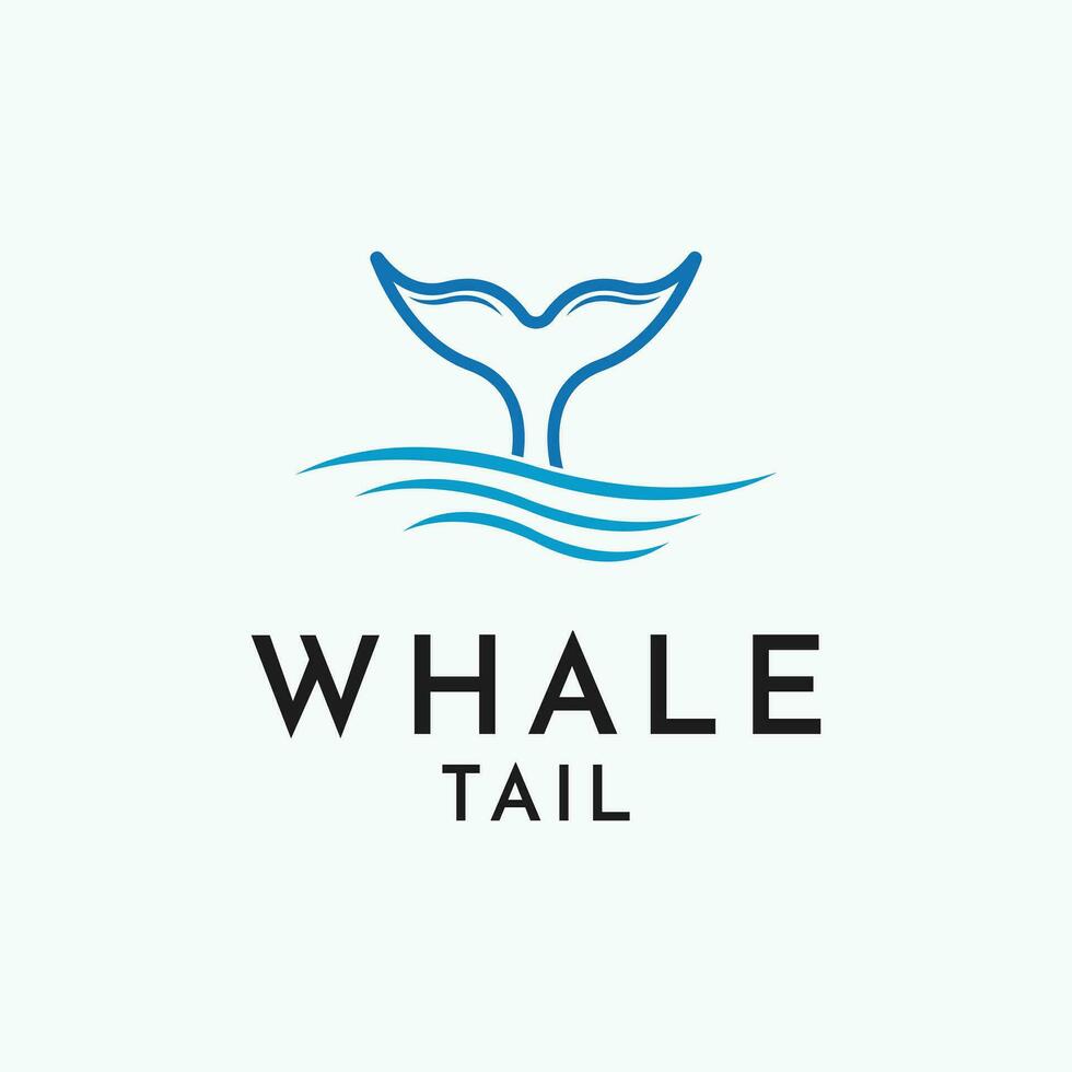 Whale tail logo design ideas vector