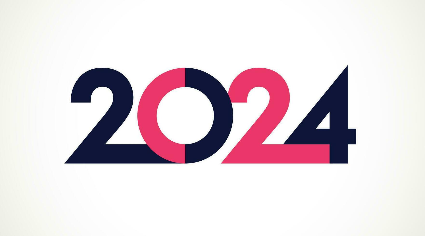 2024 creatives style number. Calendar title. Cover design. Internet isolated icon 20 24. Vector illustration. Web poster concept.