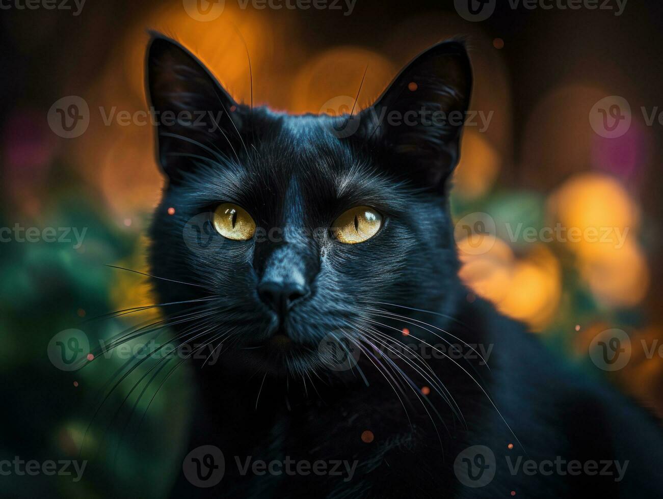 Bombay cat portrait close up created with Generative AI technology photo