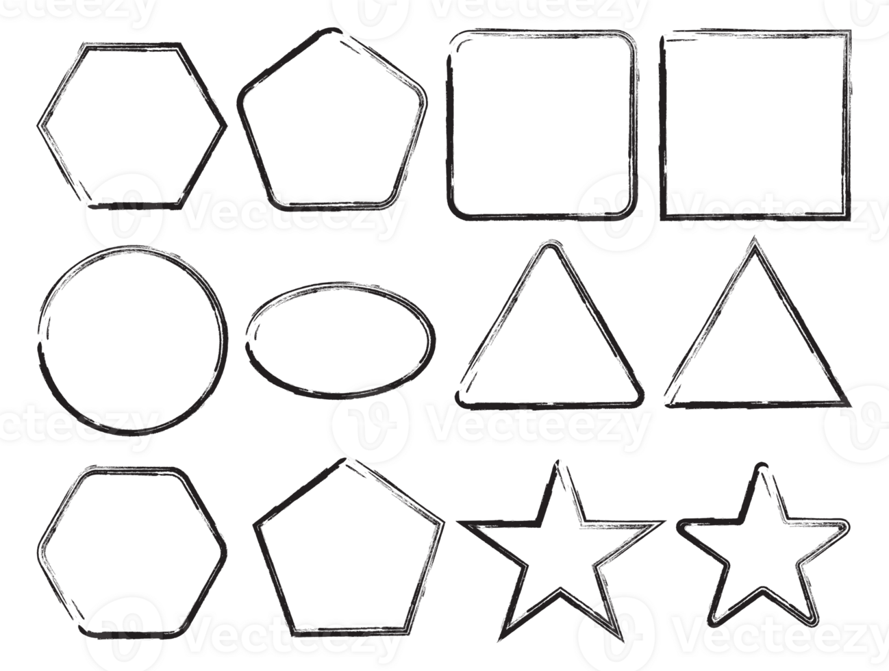 geometry lines handwriting set png