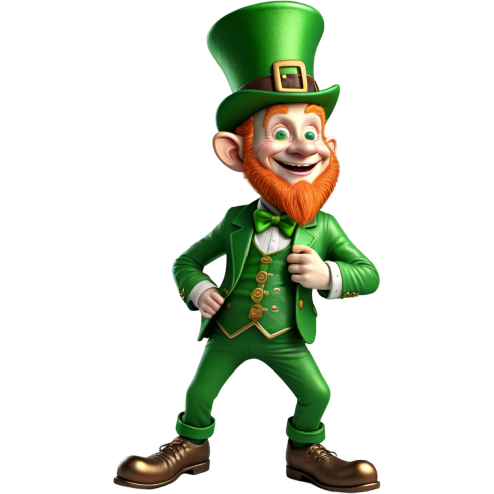 Cartoon Funny Leprechaun. AI Generative png