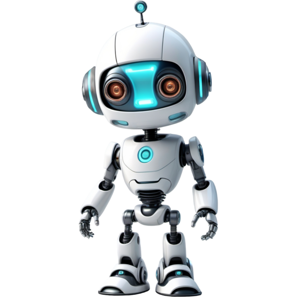 Cute robot character. AI Generative png