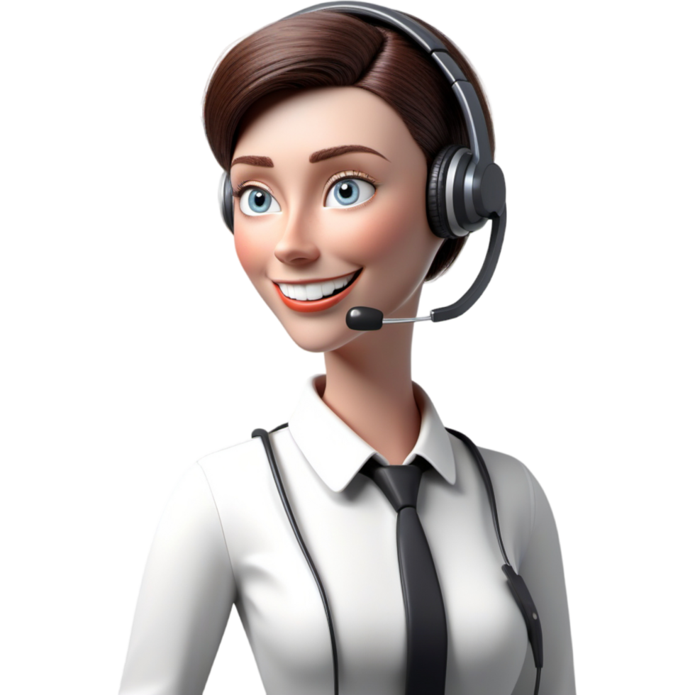 cliente Servicio personaje. ai generativo png