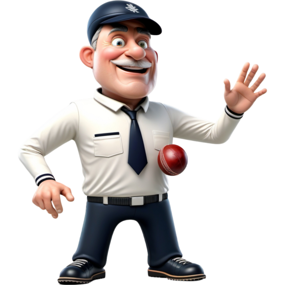 Cricket Umpire Character. AI Generative png