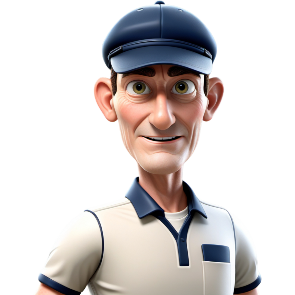 Cricket Umpire Character. AI Generative png