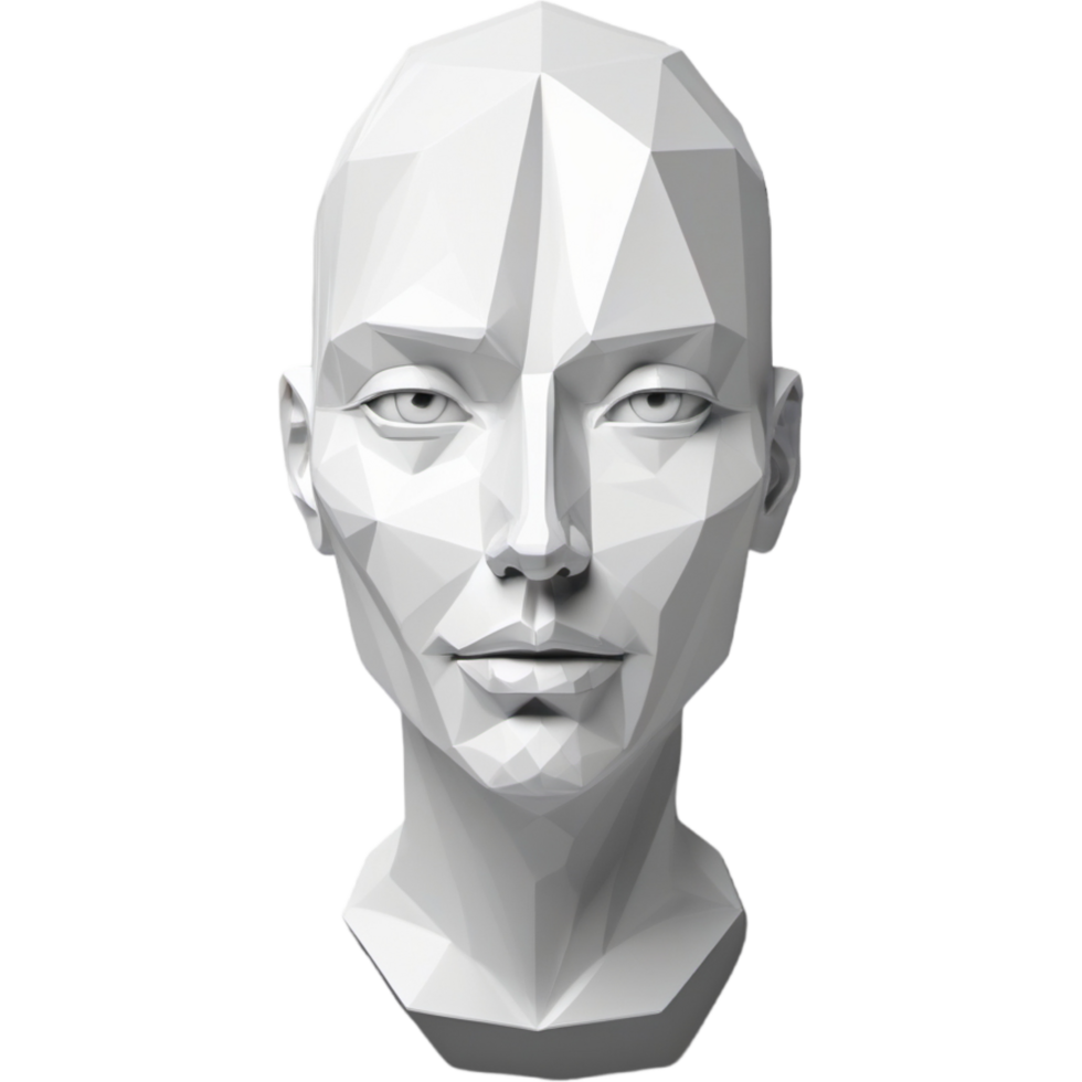abstract polygonal face. AI Generative png