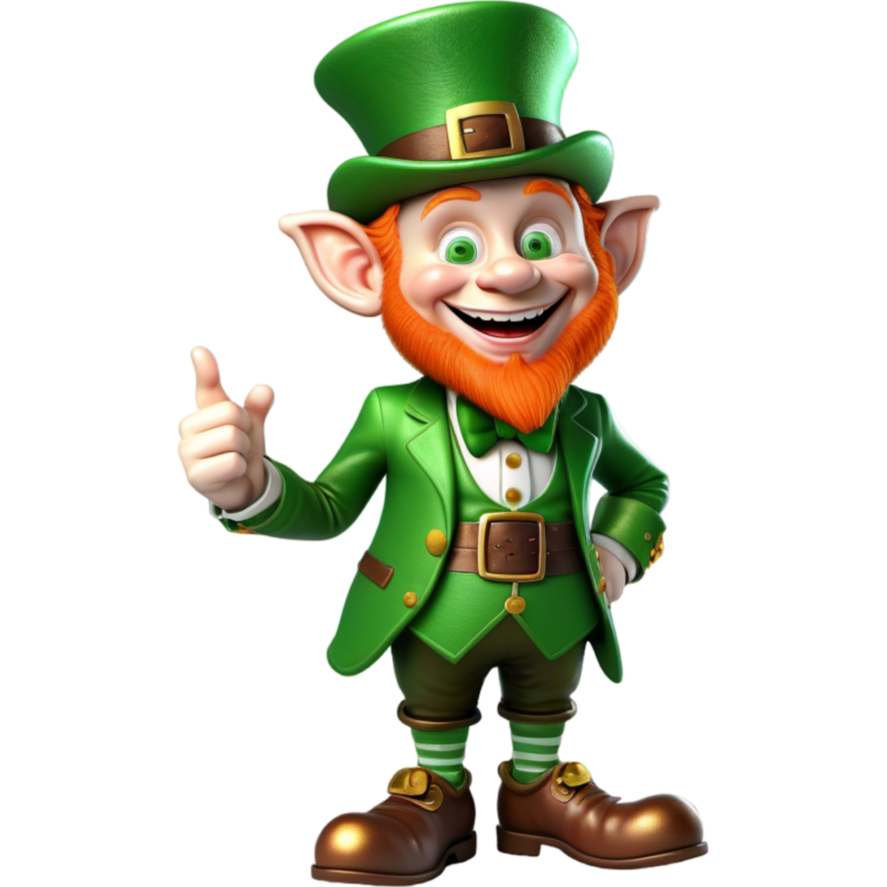 Cartoon Funny Leprechaun. AI Generative png