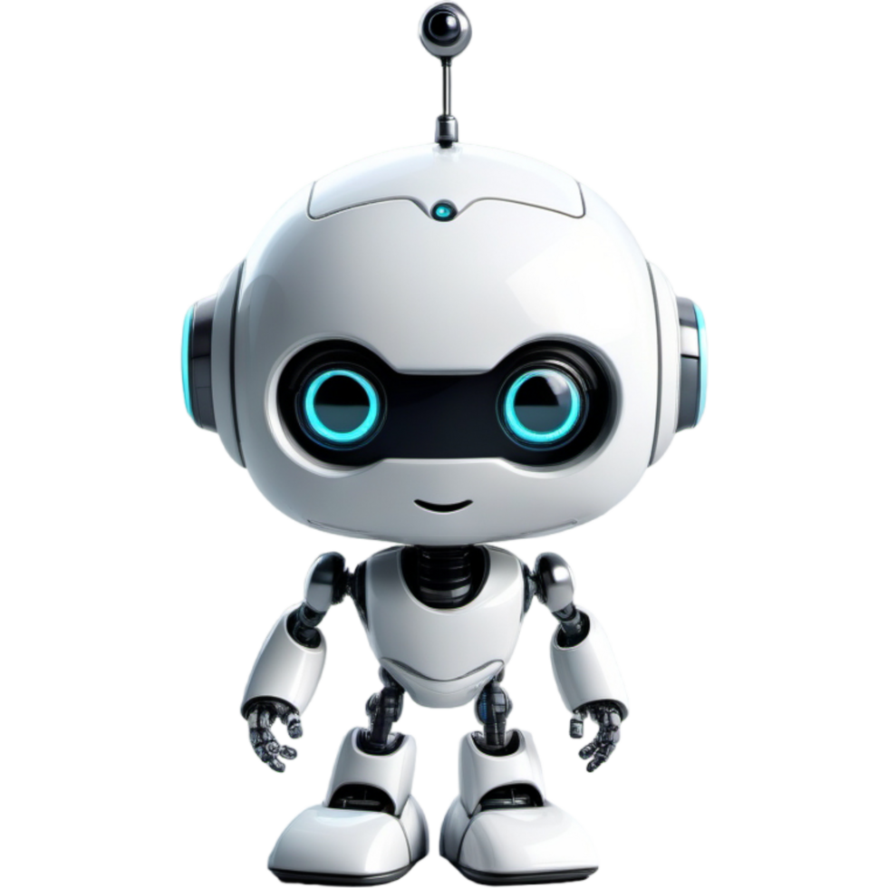 Cute robot character. AI Generative png