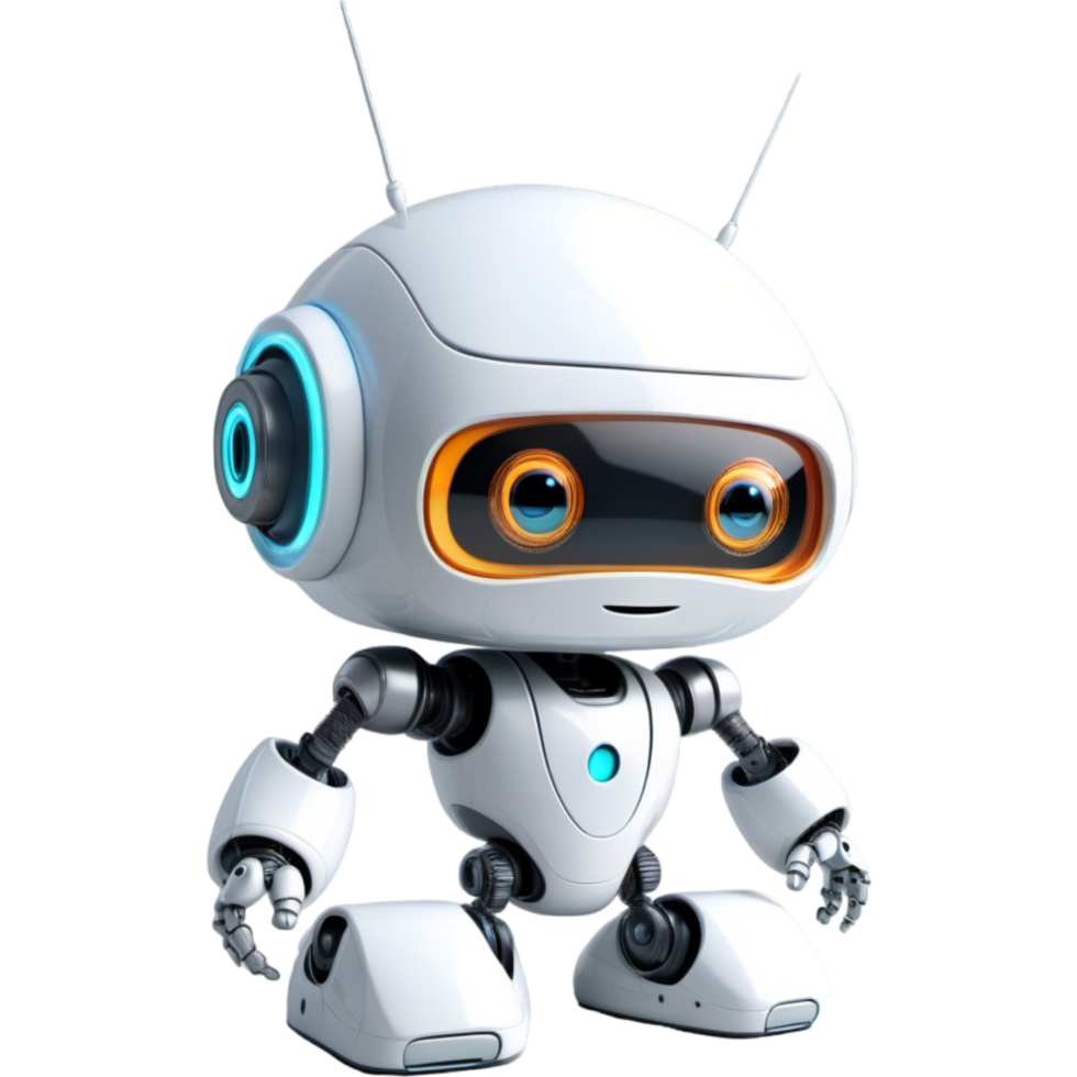 mignonne robot personnage. ai génératif png