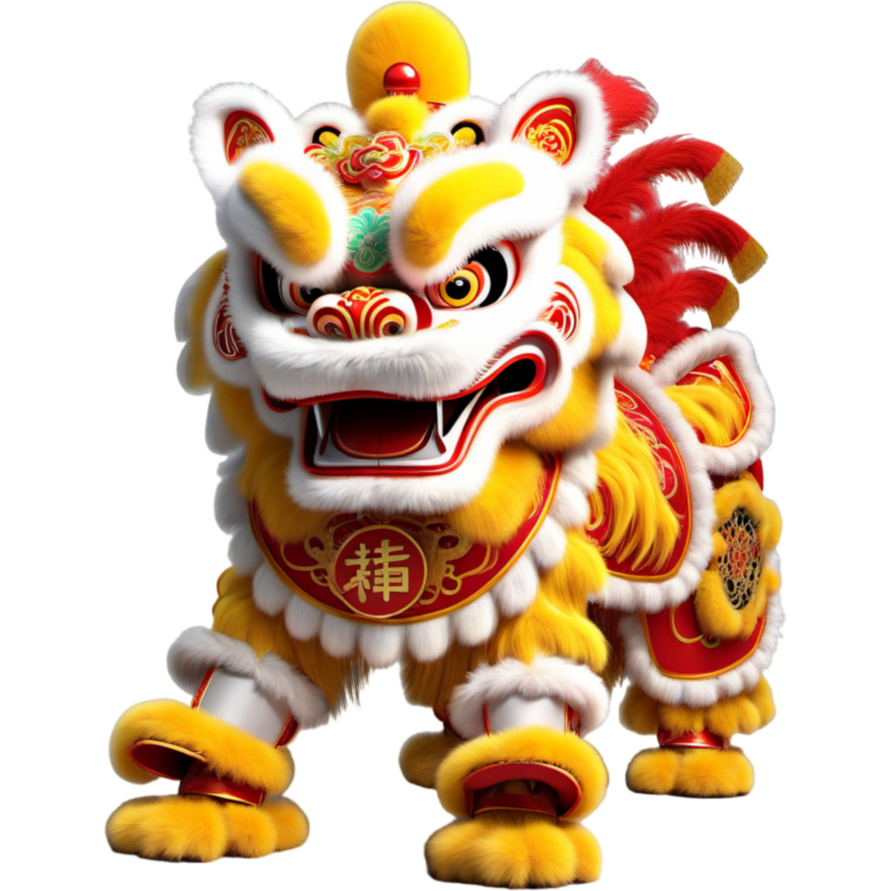 chinois Nouveau année Lion danse. ai génératif png