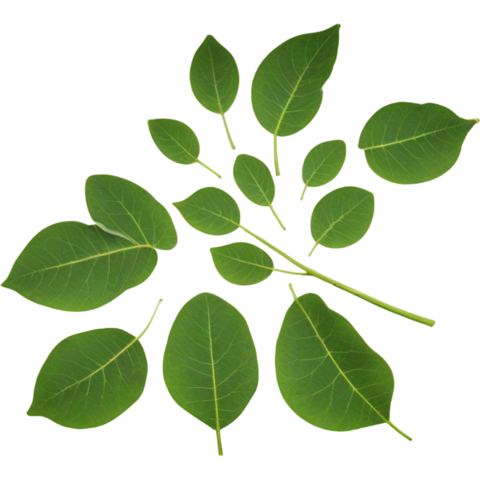 Shiny Seagrape Leaf. AI Generative png