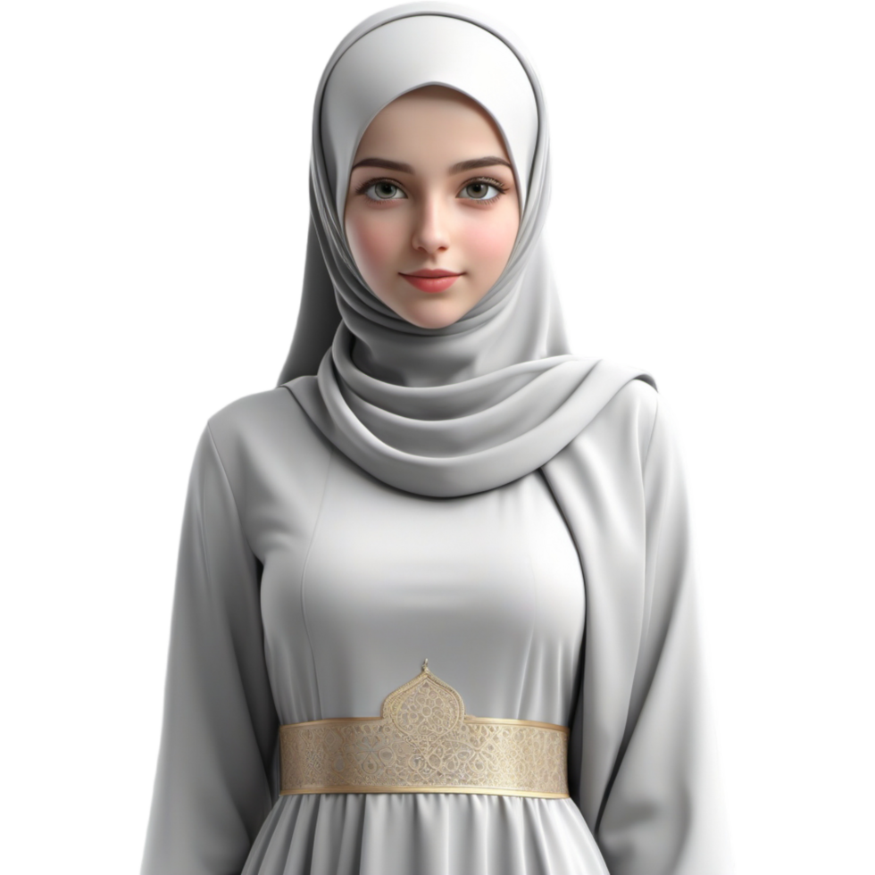girl wearing muslim dress. AI Generative png
