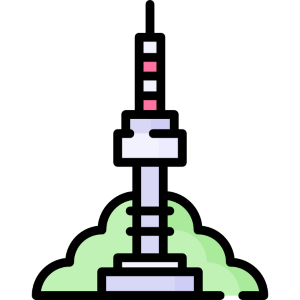 seoul tower icon design png