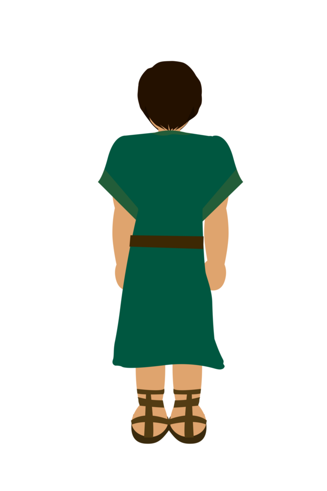 Cartoon Bible Character - James Back View png