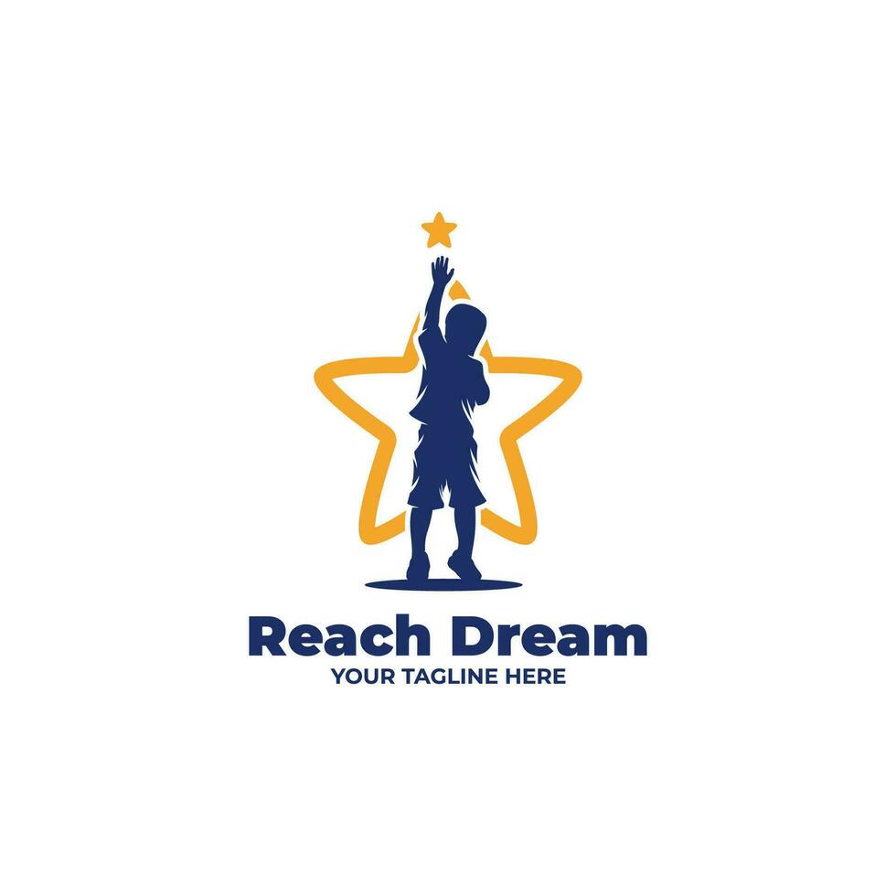 Kid dream logo design template vector