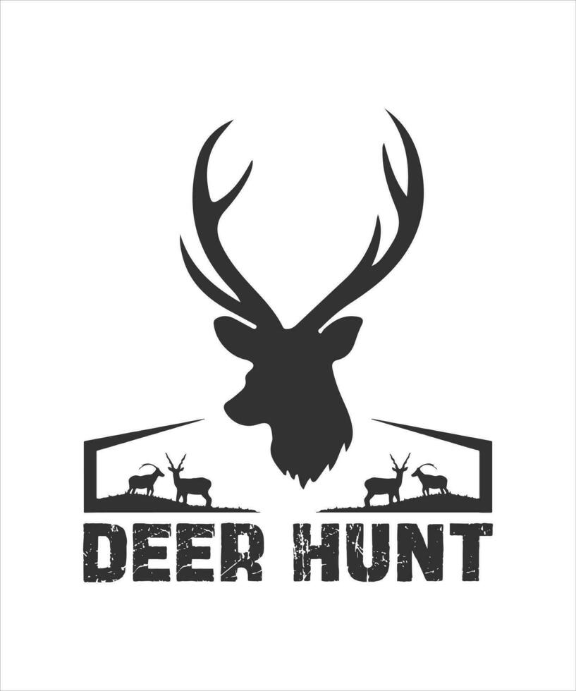 Born to hunt logo tshirt design vector