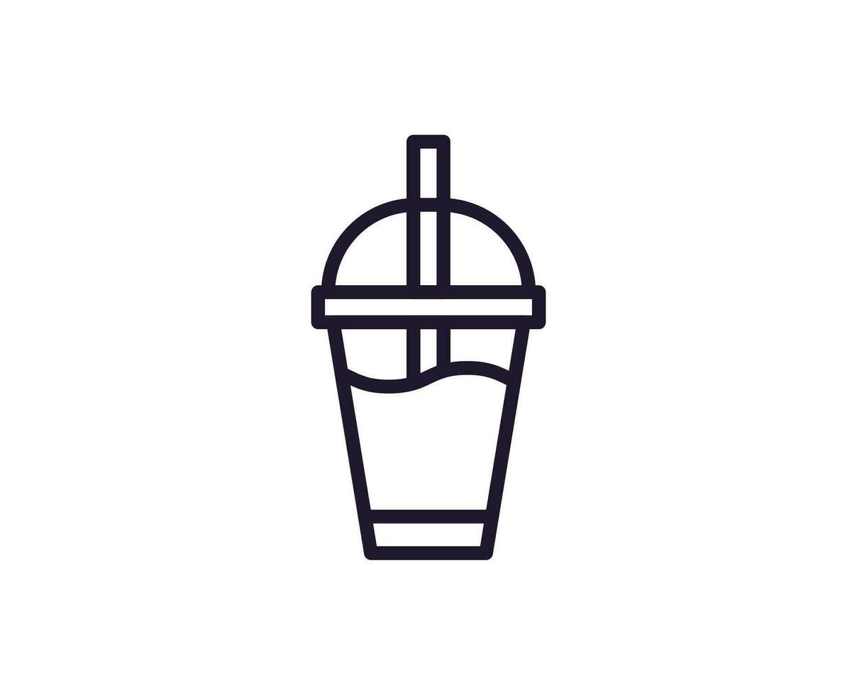 Drinks concept. Modern outline high quality illustration for banners, flyers and web sites. Editable stroke in trendy flat style. Line icon of drink vector