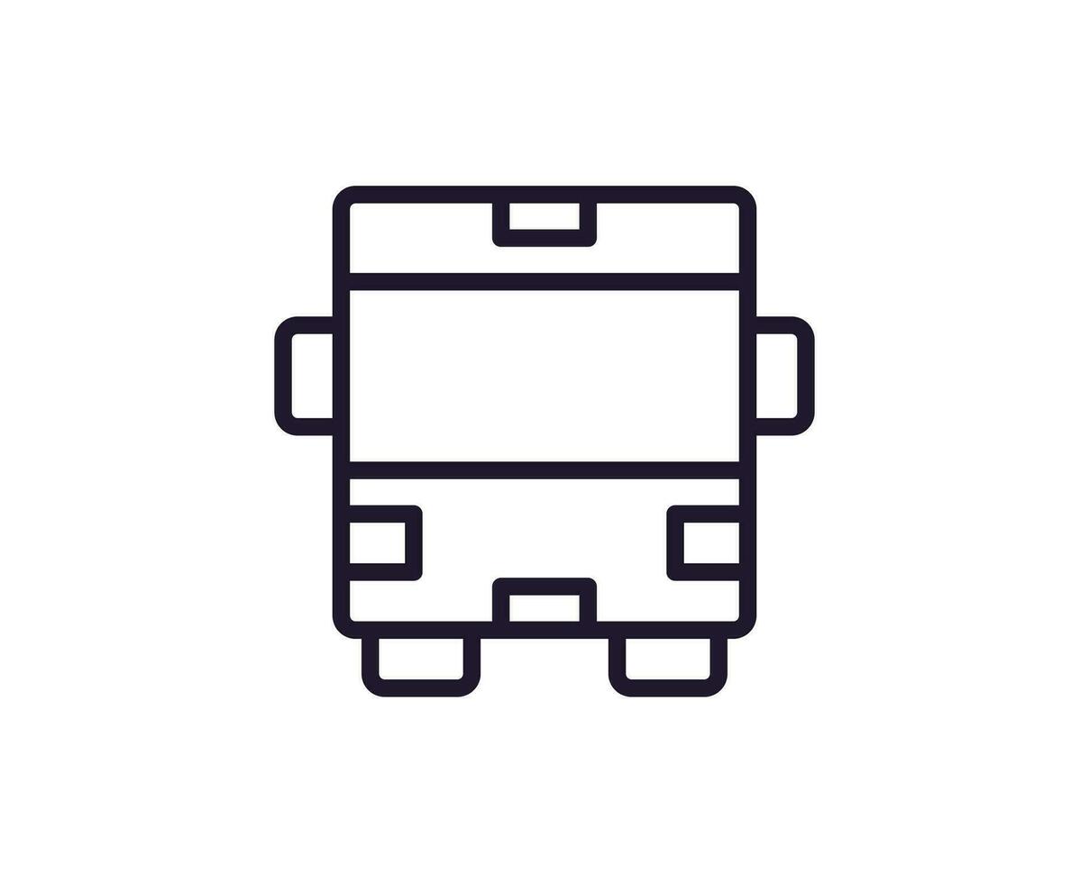 Single line icon of bus High quality vector illustration for design, web sites, internet shops, online books etc. Editable stroke in trendy flat style isolated on white background