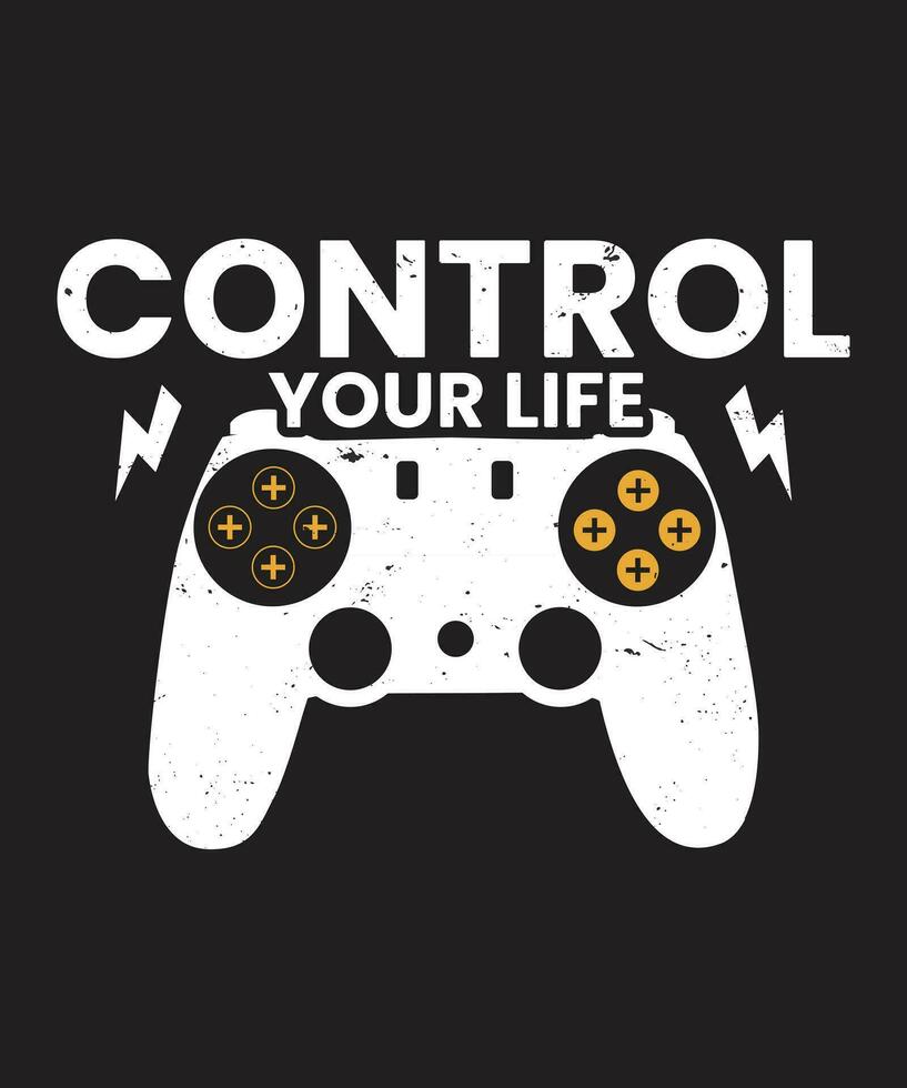 juego de azar controlador camiseta diseño vector