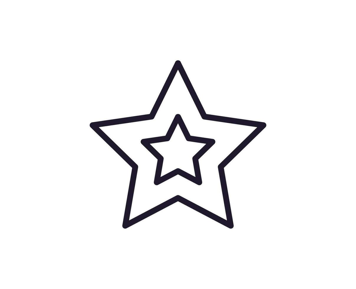 Single line icon of star on isolated white background. High quality editable stroke for mobile apps, web design, websites, online shops etc. vector