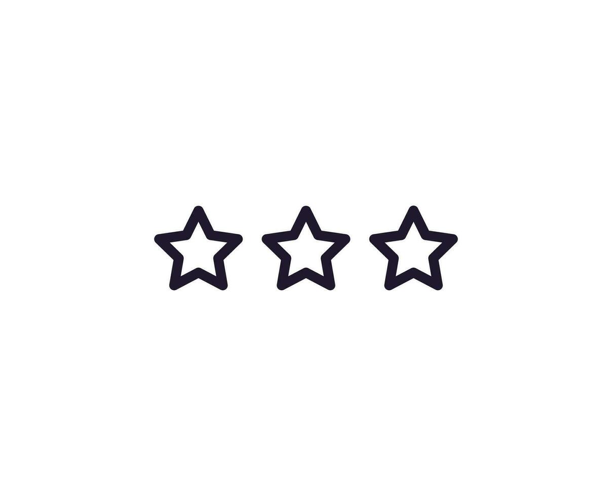 Single line icon of star on isolated white background. High quality editable stroke for mobile apps, web design, websites, online shops etc. vector