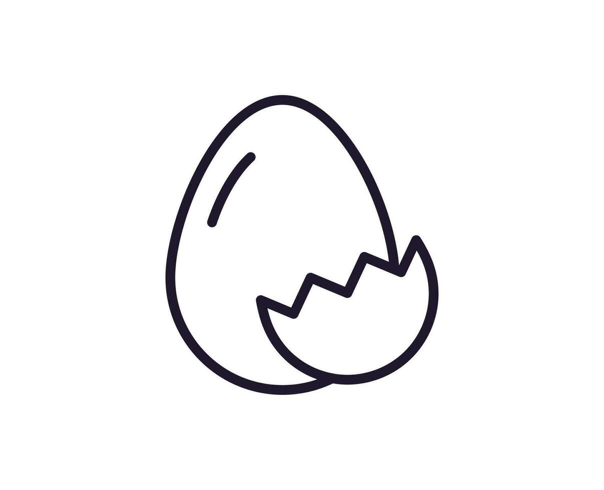 Single line icon of egg High quality vector illustration for design, web sites, internet shops, online books etc. Editable stroke in trendy flat style isolated on white background