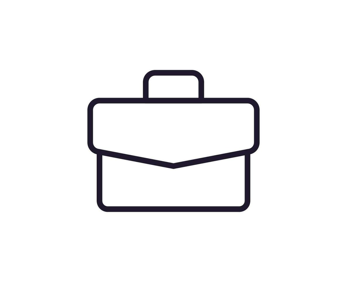 Single line icon of suitcase on isolated white background. High quality editable stroke for mobile apps, web design, websites, online shops etc. vector