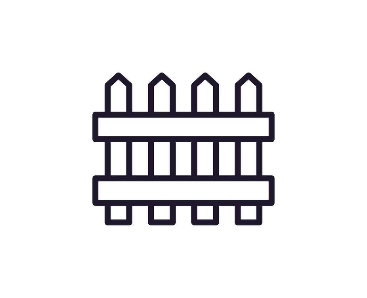 Fence concept. Modern outline high quality illustration for banners, flyers and web sites. Editable stroke in trendy flat style. Line icon of fence vector